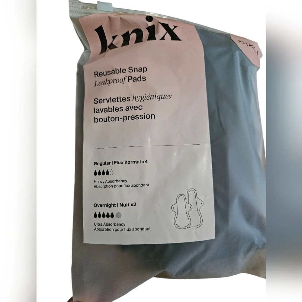 Knix NEW 6 pack reusable snap leakproof pads - Picture 9 of 15